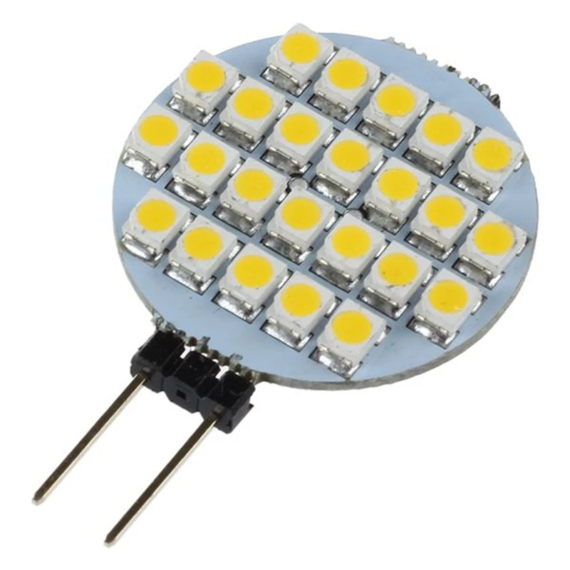 

A69e10pcs Передний светильник для зеркала, светодиодный G4, 12 В, в форме диска, 12 В, светодиодный G4, круглая плоская пластина, двойные иглы, круглый теплый белый свет