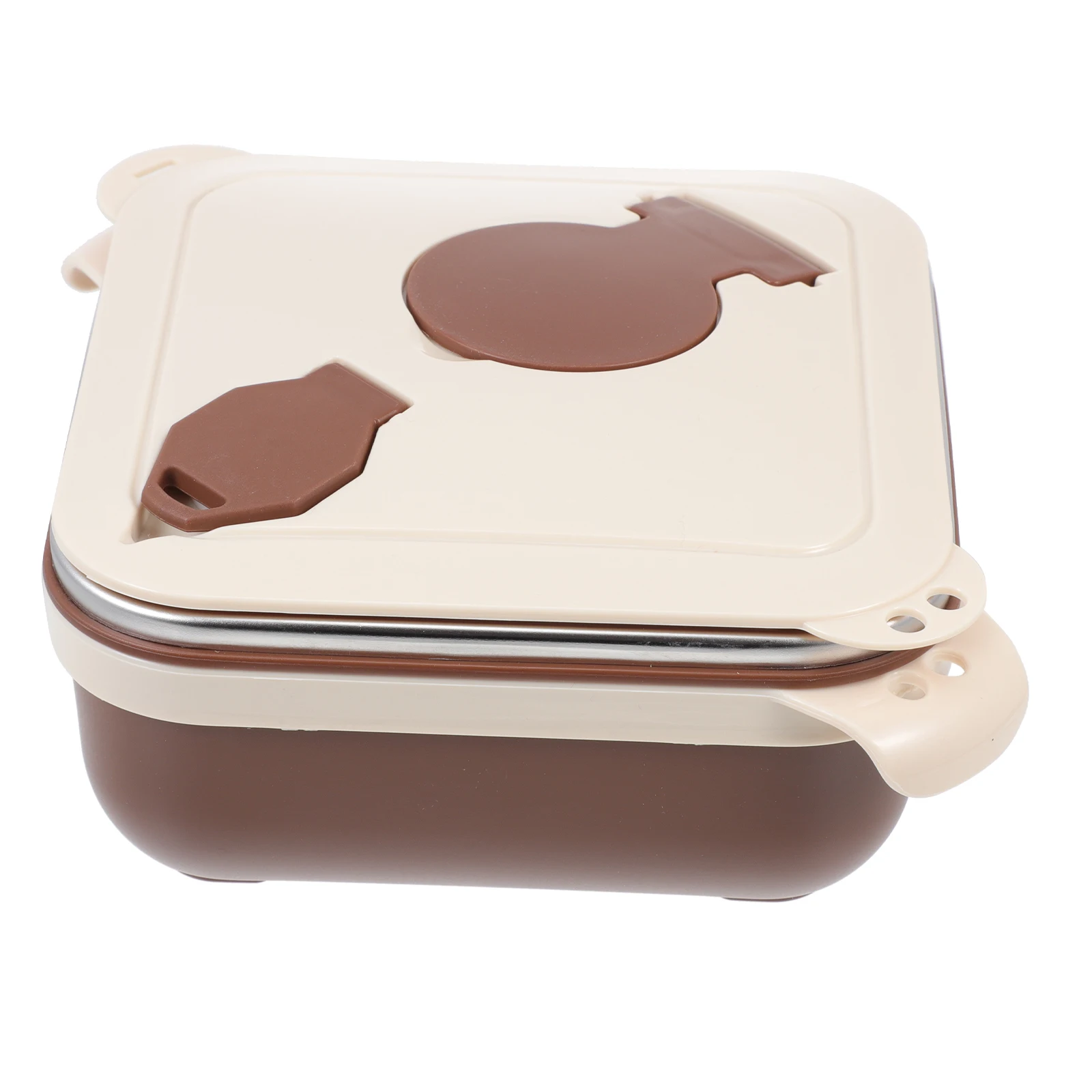 

Stainless Steel Instant Noodle Bowl Square Food Case Bento Office Accessory Portable Lunch Box Travel Kitchen Container