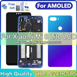 Display For Xiaomi Mi 8 Lite LCD Touch Screen Digitizer Assembly Replacement For Mi 8 Youth M1808D2TG Display With Frame