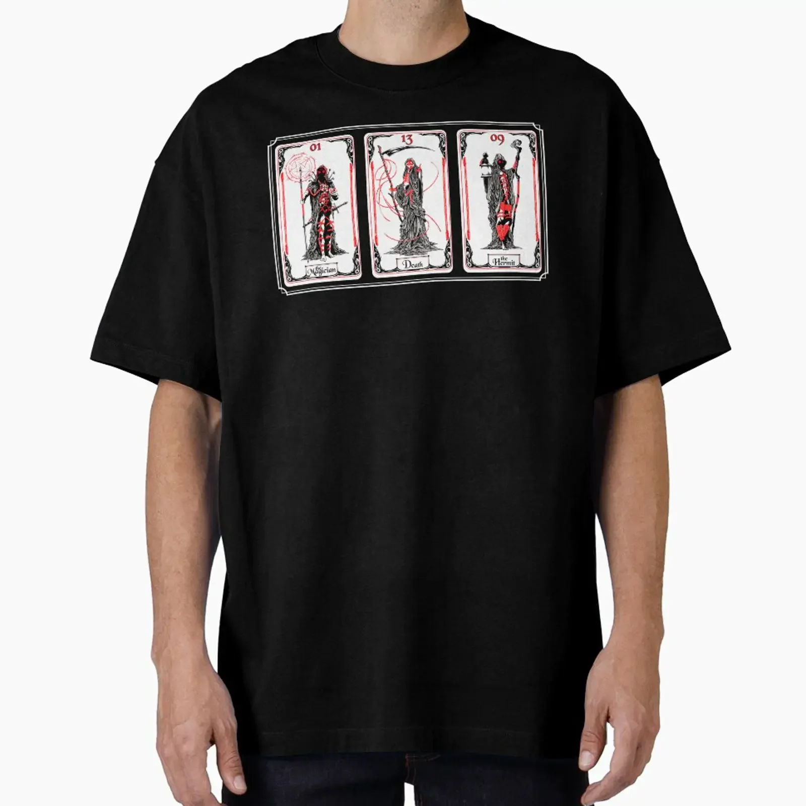 The Bound Tarot Death Magician and Hermit spread designed sold by JonathanGrimm vintage Washed Stylish Unisex Comfortable