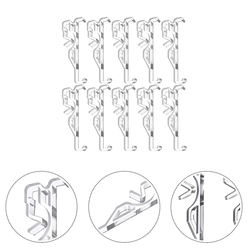 10 Pcs Blinds Accessories Supply Clear Hooks Road Signs for Kids Replaceable Clamps Household Lotus