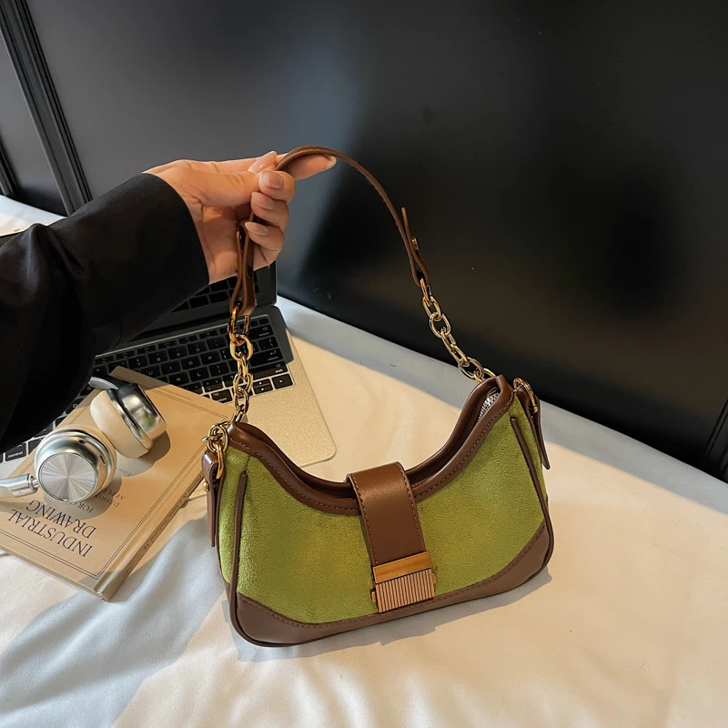 

Luxury Brand Crossbody Bags for Women Chian Design Underarm 2025 Woman Shoulder Bag Female Handbag and Purses Solid Color