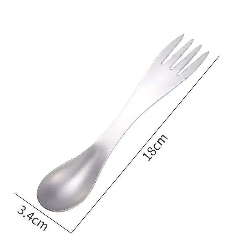 

304 Stainless Steel Spoon Stainless Steel Fork Spork Picnic Camp Multi Tool Flatware Utensil Portable Tableware