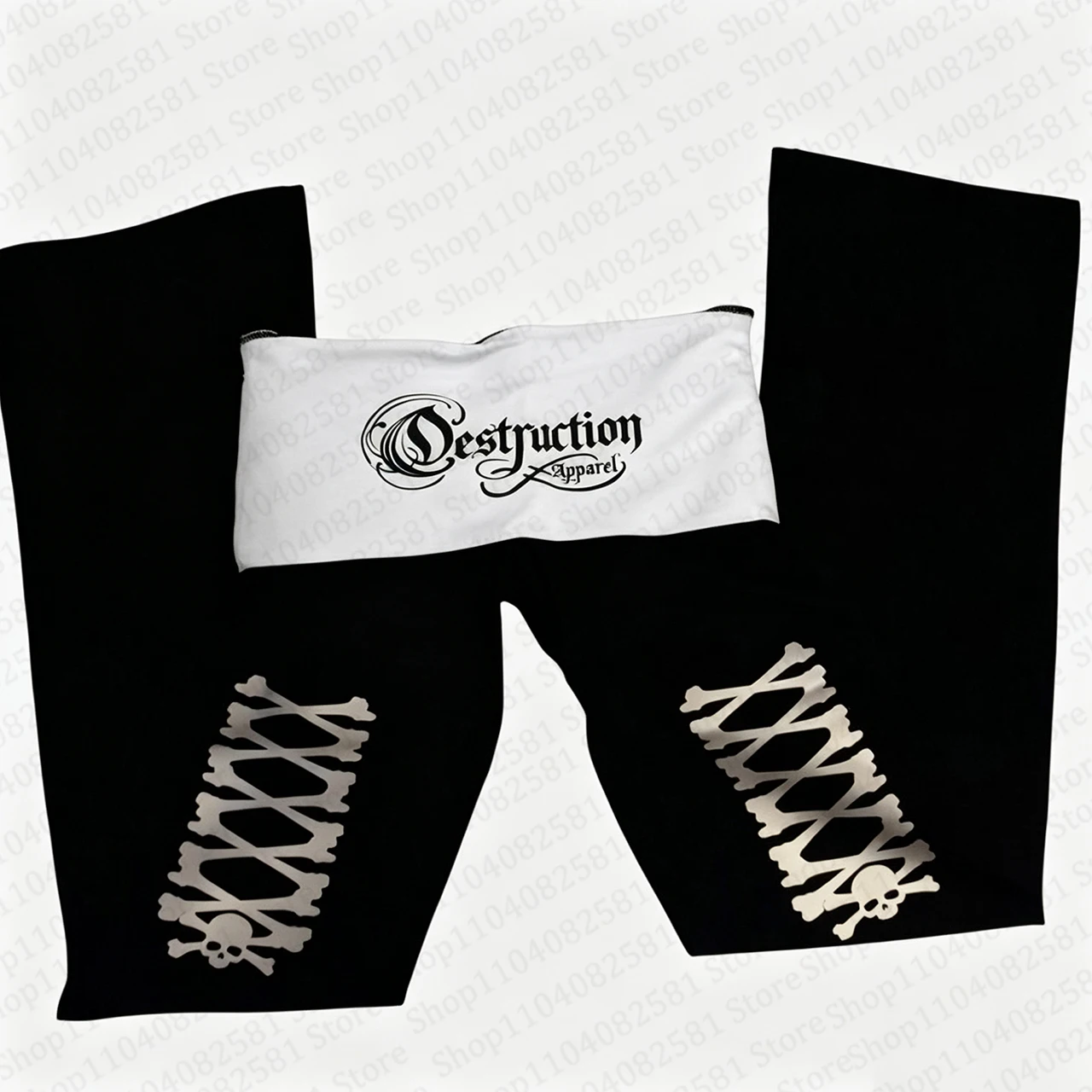 Aesthetic Fashion Skull Print Y2K Pants Rock Style Comfortable Wide Leg Pants Gothic Retro Casual Women's Style Emo Girl punk