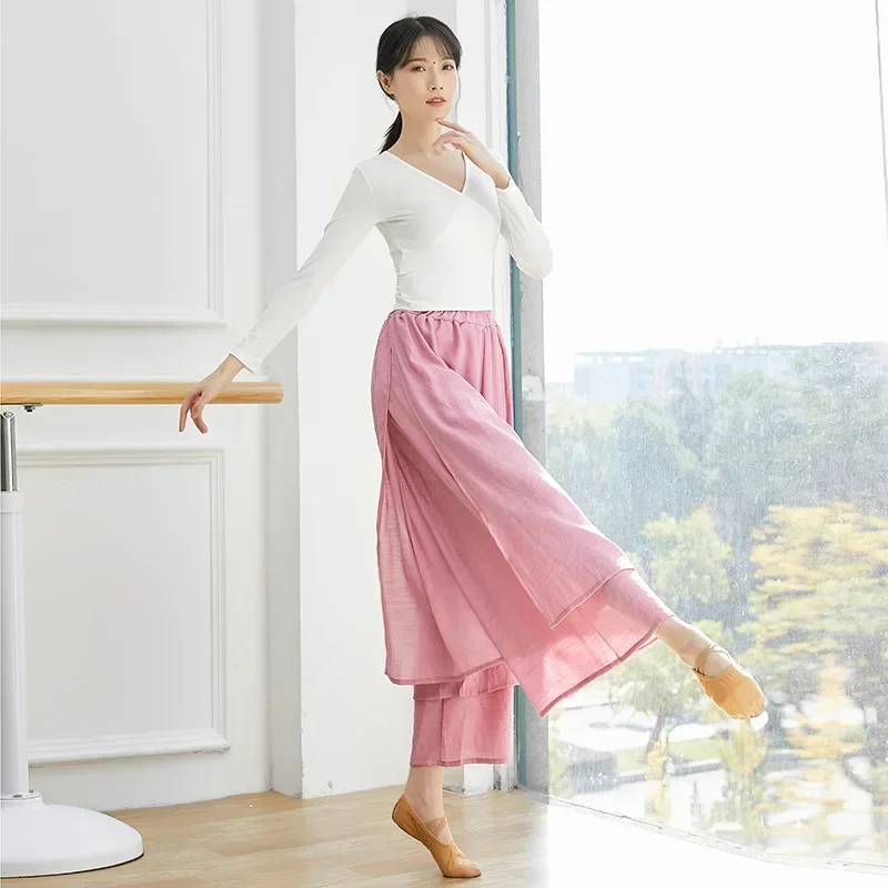 

Women's Cotton Spandex Long Sleeve Top V Neck Basic Solid Slim Fit Tee Shirt Wrap Crop Ballet Dance Shrug Blouse Dancer Practice