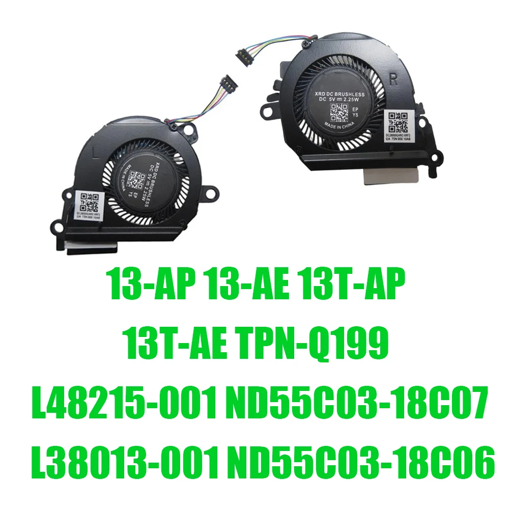 

For HP For Spectre x360 13-AP 13-AE 13T-AP 13T-AE TPN-Q199 L48215-001 ND55C03-18C07 L38013-001 ND55C03-18C06 DC5V CPU GPU Fan