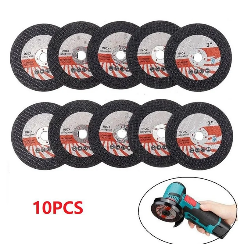 

AT44-100PCS 75Mm Mini Cutting Disc Circular Resin Grinding Wheel For 10Mm Bore Angle Grinder Wood Tile Cutting Disc
