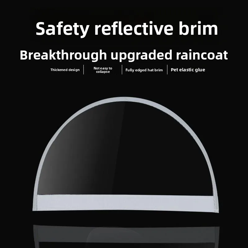 

Съемный дождевик с двойным козырьком для автомобилей, универсальный защитный экран для лица, современный простой стиль, дождевик-пончо Mestercock