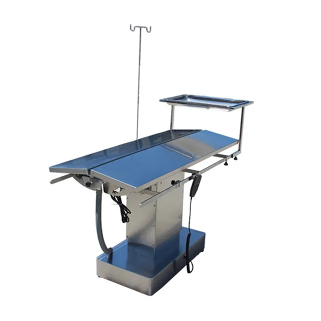 Stainless steel V-type animal operating table for vet surgical use