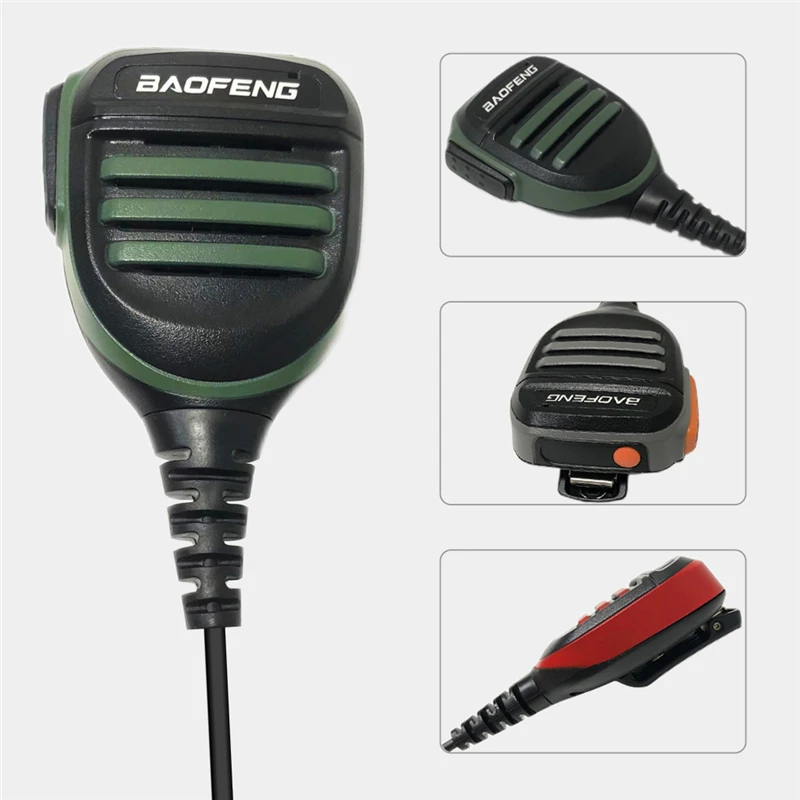 BAOFENG Microphone Walkie Talkie Tangent Mic Shoulder Speaker PTT Four Colours for Bf Ham Radio 888S UV82 UV5R UV10R UV16 P15UV