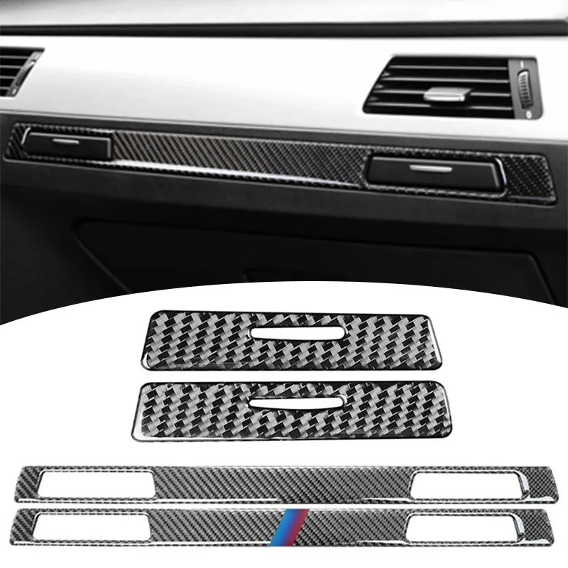 Carbon Fiber Center Trim Panel Ersatz Innen Trim Umwandlung Für BMW E90 3er 2005-2012 Karosserie Zubehör