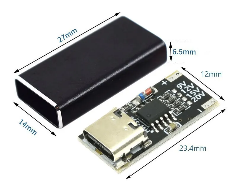 USB-C pd Trigger Board Modul pd/qc Lockvogel Board Schnell ladung USB Typ C bis 9V 12V 15V 20V Hochgeschwindigkeits-Ladegerät Strom versorgung – Detail 2