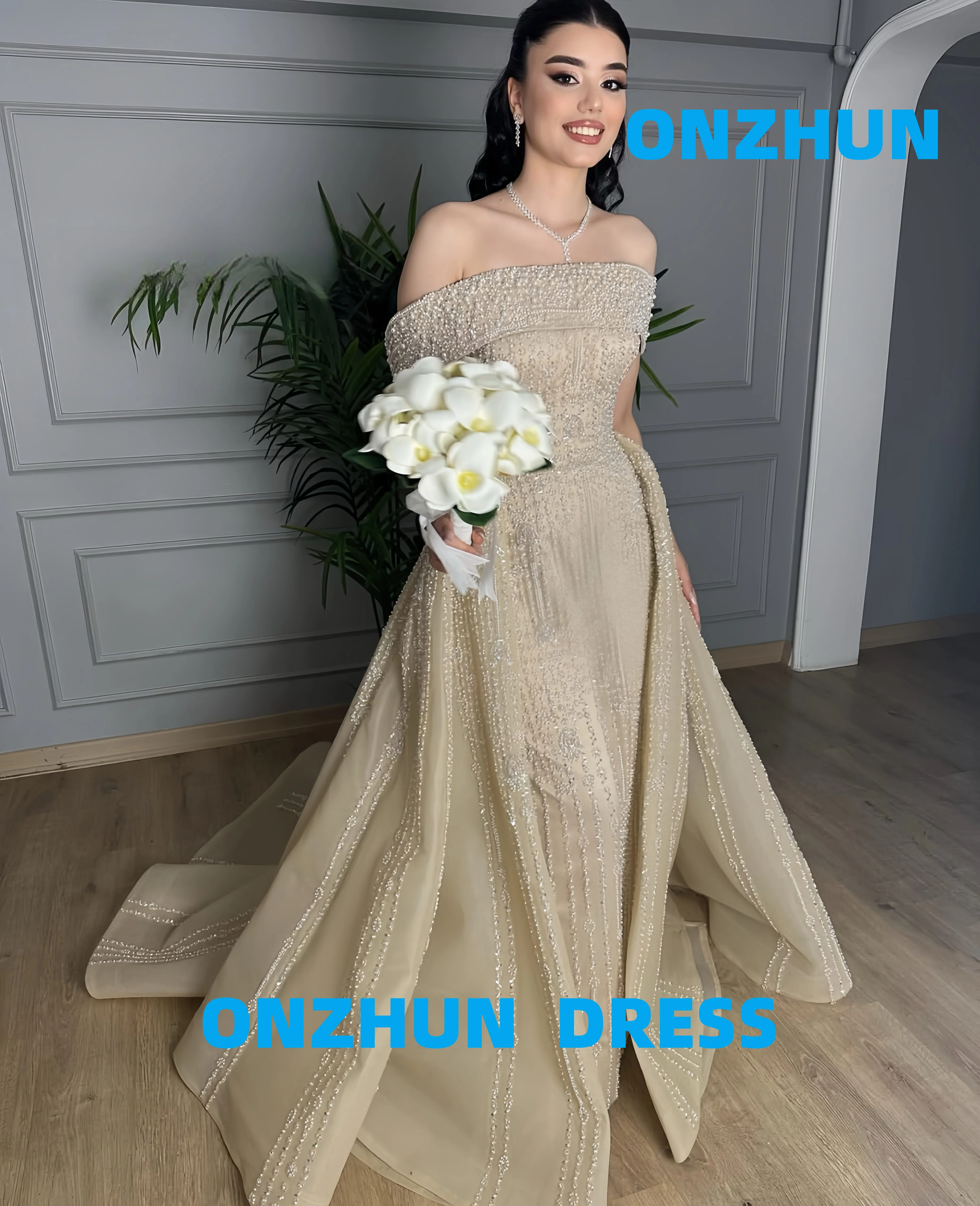 فساتين سهرة فاخرة مخصصة بدون حمالات بدون أكمام حورية البحر قابلة للفصل فساتين سهرة نسائية فساتين سهرة عصرية