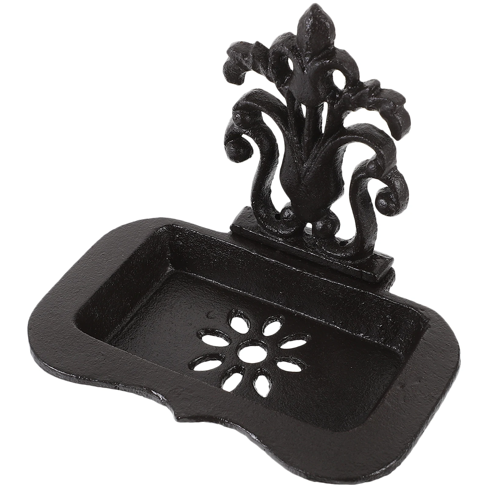 

Soap Box Retro Soapdish Holder Draining Decorative Daily Use Vintage Iron Bathroom Elegant Metal Durable Unique Shape Practical