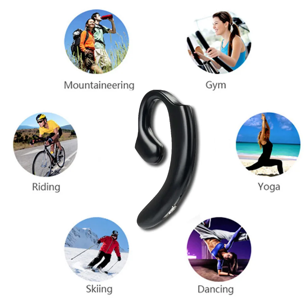 

Wireless Earbuds Headphones Earphones Black 6H Playtime 200H Standby Compatible Phones Tablets Sports Driving Fitness