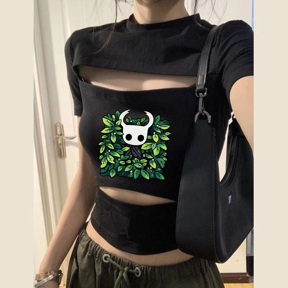Hollow Knight crop top ladies cheap graphic harajuku japanese japan shirt kawaii japanese scene
