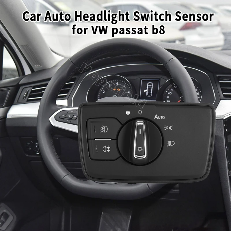 

Headlight switch module AUTO fog light sensor button control coming leaving home car for VW passat b8 2017 2018 2019 accessories