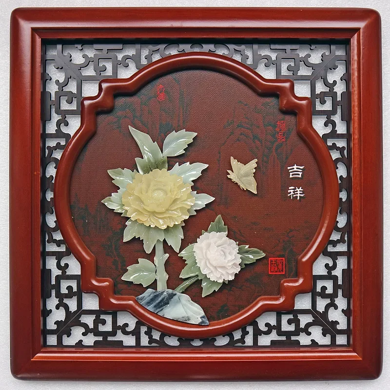 

Chinese style blessing characters, more than one year in a row, decorative paintings, jade carvings hanging in the entrance