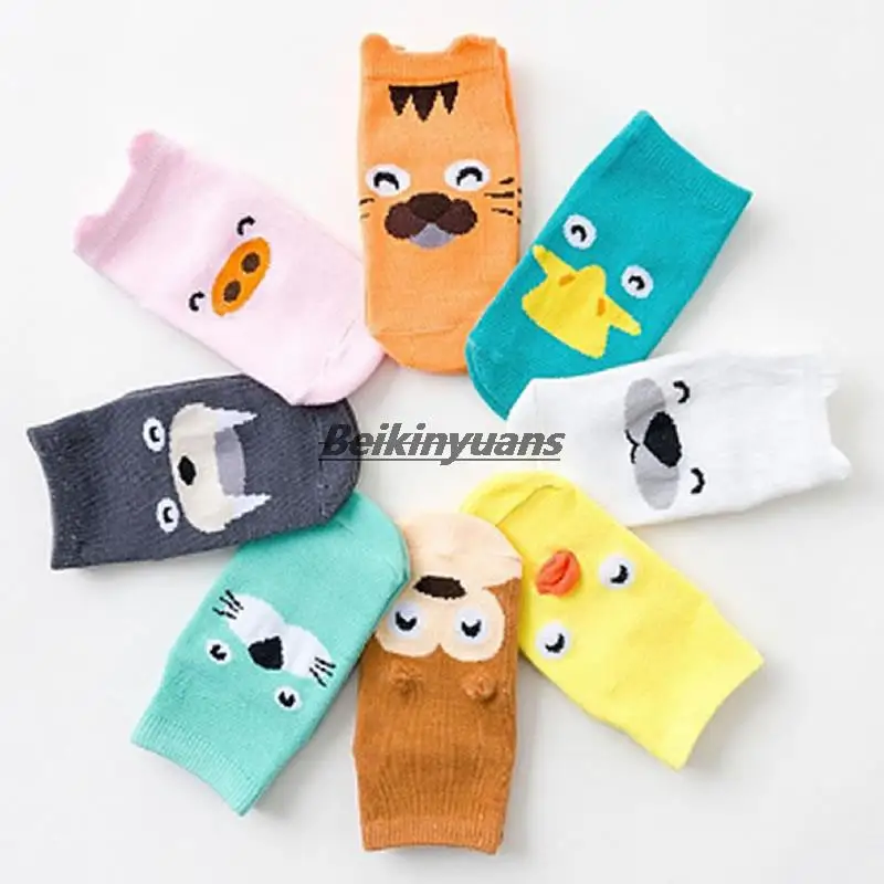 Cute Cartoon Baby Socks Newborn Cotton Baby Boys sock Girls Toddler Anti-slip Socks short ankle sokken