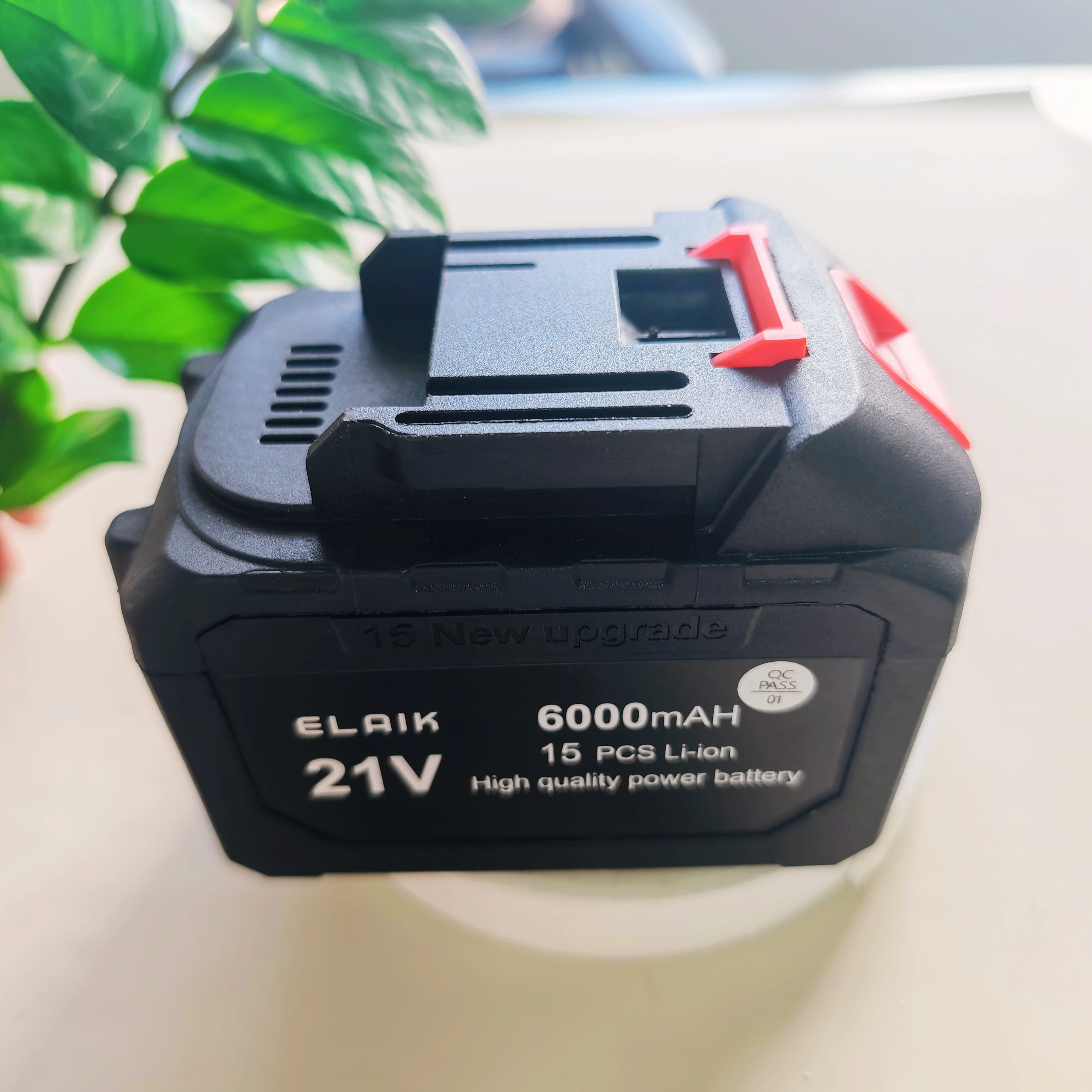 21V 6000mAh High-Quality Lithium-Ion Rechargeable Power Tool Replacement Battery for Home Improvement Tools