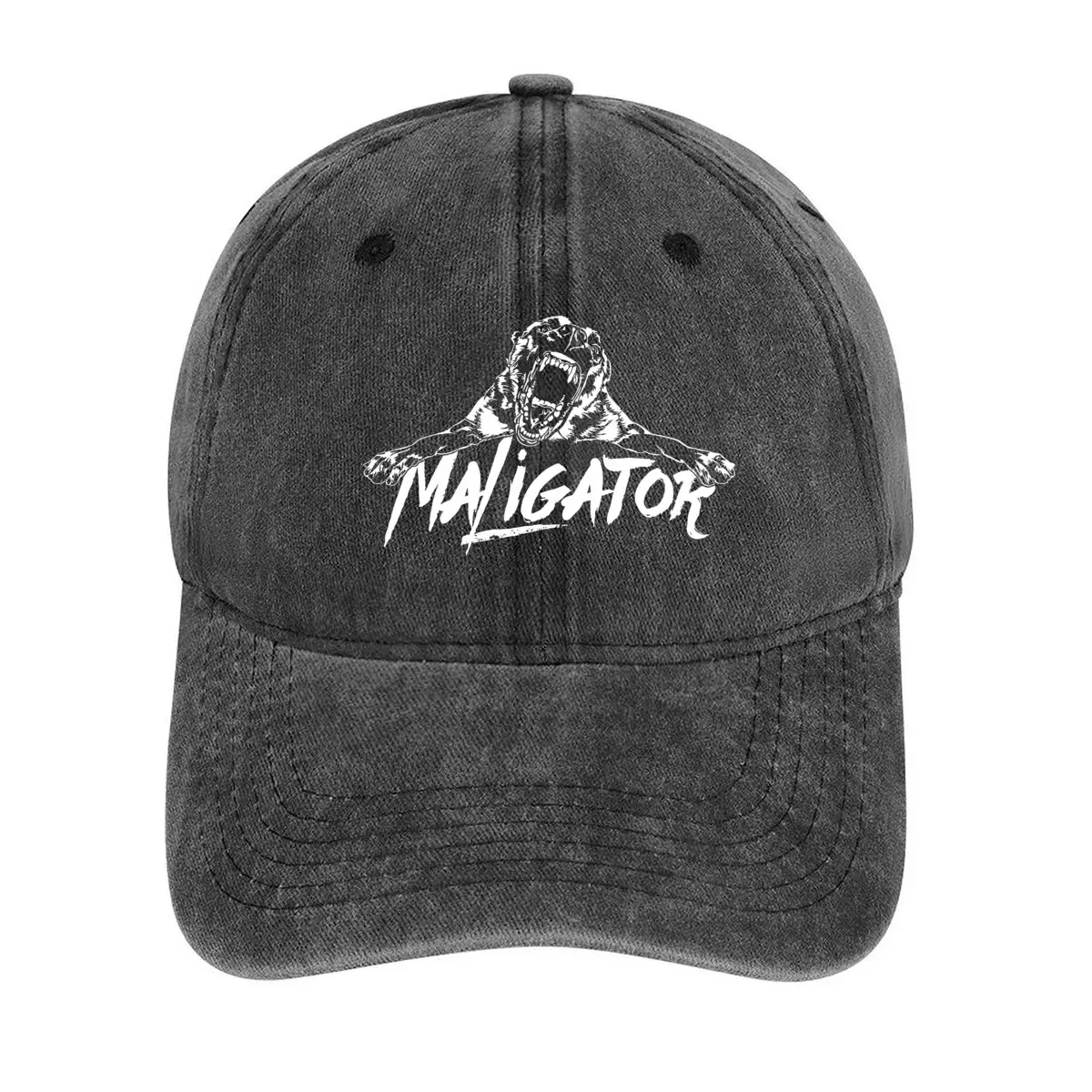 

Maligator logo for a brand - or themed - identity design Washed Baseball Cap