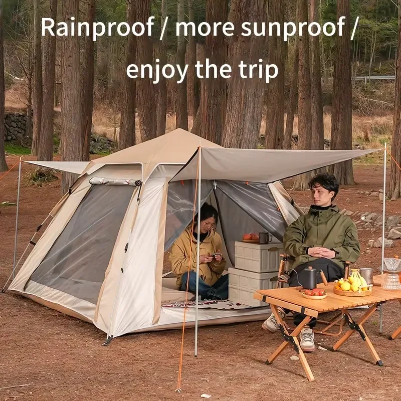 Fully Automatic Pop Up Camping Tent for 3 4 6 Person Outdoor Travel Hiking Rainproof Shelter with Mosquito Netting Sunshade