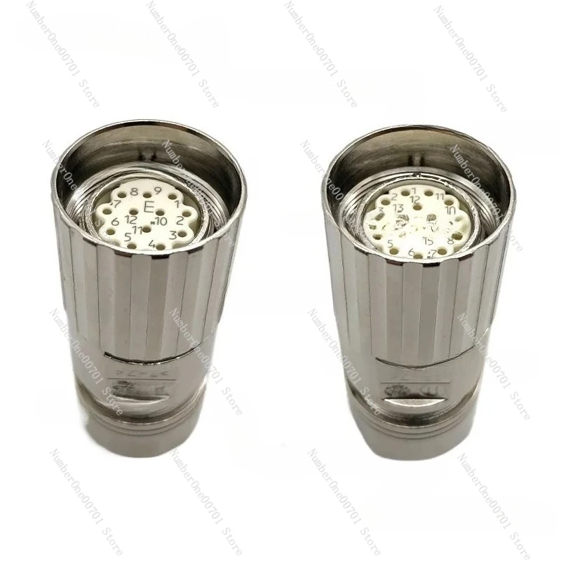 Standard M23 M623 Straight Type Internal Thread/External Thread 17 Pin Plug or Female Male Connector Single