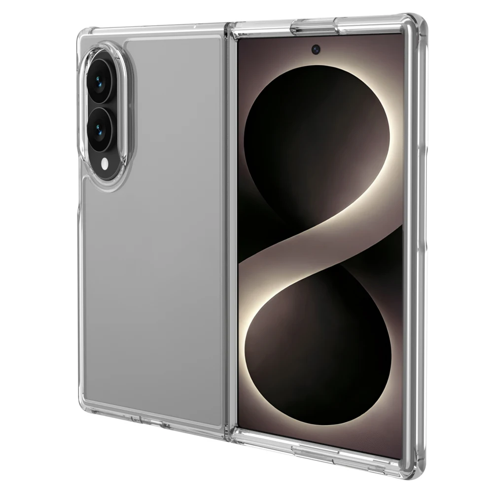 LeReach TOC Crystal Clear For Samsung Galaxy Z Fold 8 Case TPU+ Acrylic Dual-material 360 Defense Protection Back Cover Case