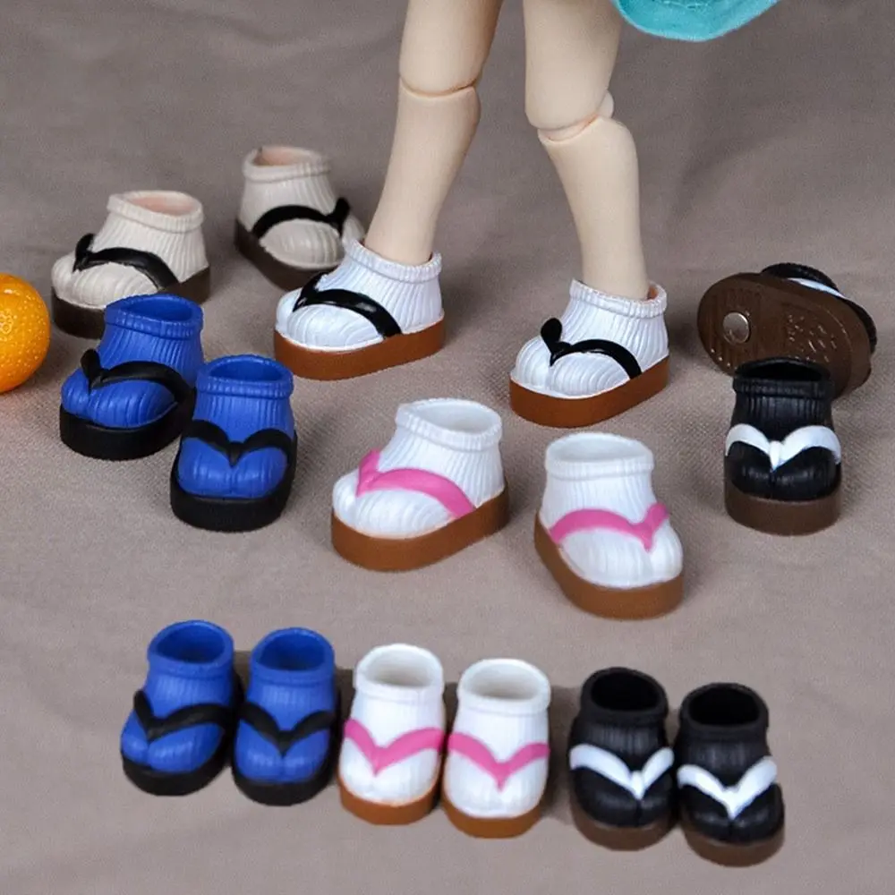 2.3*1.2cm Casual Doll Cute Flip Flops for 1/11 OB11 Dolls Shoes Doll Shoes Boots For obitsu11GSCbody9OB11 Dolls Accessories