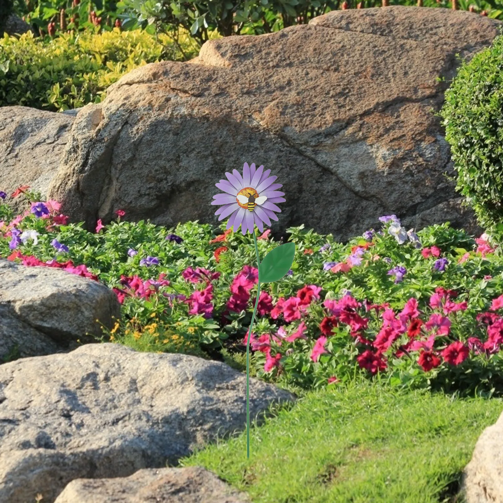 

Stable Sunflower Stake Iron Outdoor Garden Decoration Stable Flower Stake Sign Lawn Insert Metal Yard Decor Garden Flower