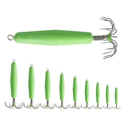 1Pcs Luminous Cuttlefish Squid Jig Hook 12g-96g 12 Needles Octopus Glow Jigs Artificial Bait Hard Turlutte Lure Shrimp Bait