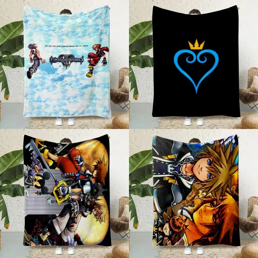 

Classic game Kingdom Hearts Printed Blanket Picnic Blankets Warm Blanket Soft and Comfortable Blanket Home Travel Birthday Gift