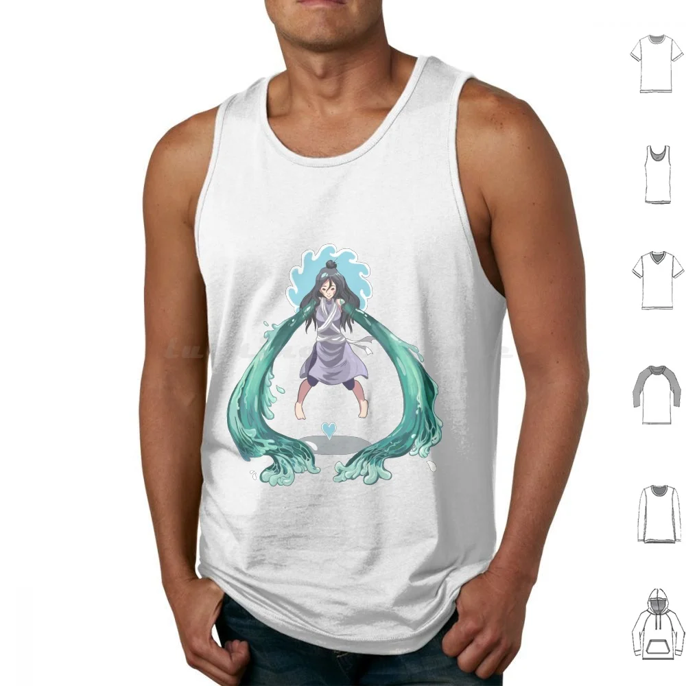 Ming Hua Tank Tops Vest Sleeveless Ming Hua Lok Tlok Atla The Last Airbender Water Bender Water Water Bending The Red Lotus