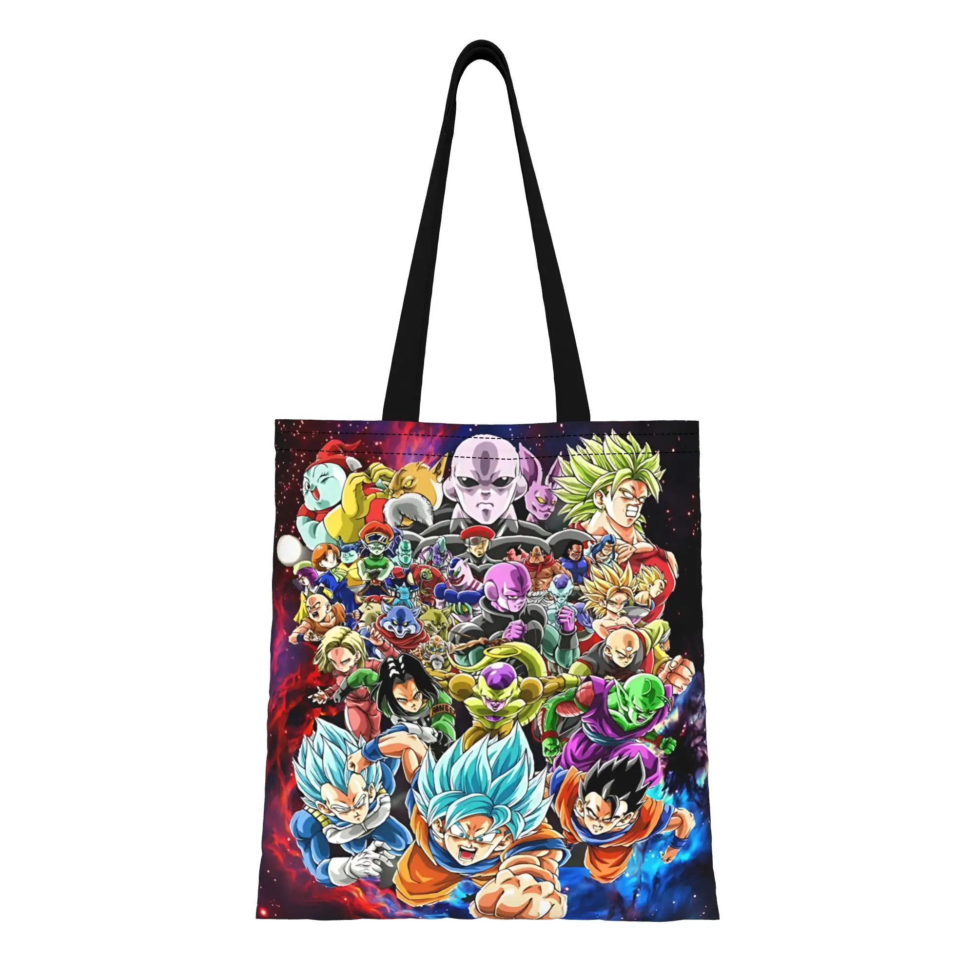 

Сумка-тоут из холщовой ткани с двусторонним принтом Dragon Ball, многоразовая, на плечо, Funko