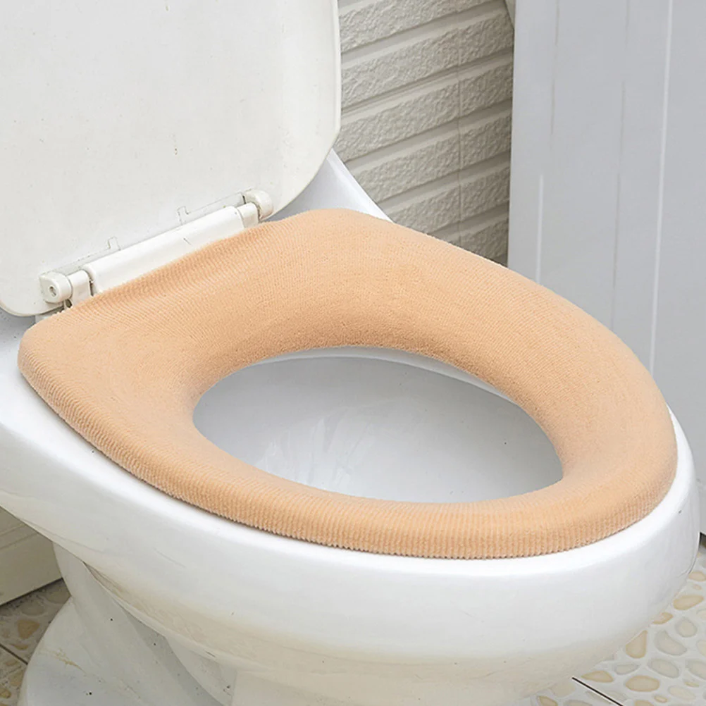 

5pcs O-Shaped Toilet Seat Cover Colorful Soft Durable Pads For Home Bathroom Comfortable Warm Mat Ladies Moms Elderly Gift