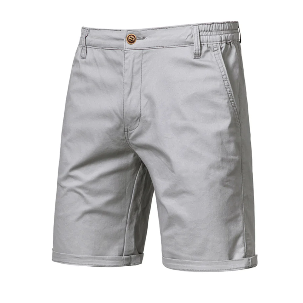 AIOPESON Zomer 100% Katoen Effen Shorts Mannen Hoge Kwaliteit Casual Business Sociale Elastische Taille Mannen Shorts 10 Kleuren Strand Shorts