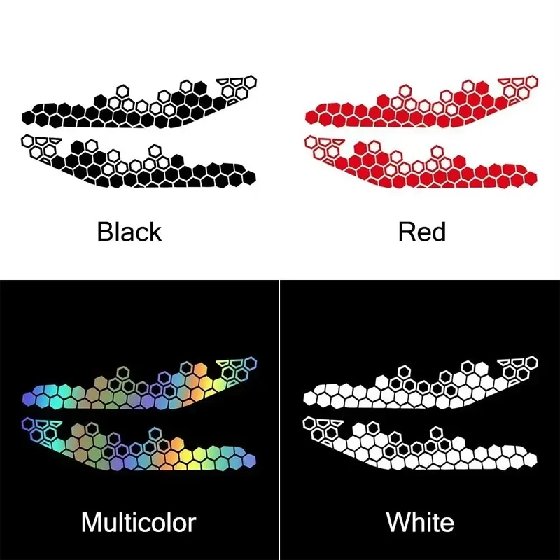 BLALION Motorcycle Honeycomb Decals Reflective Stickers Multicolor Decor Sticker Waterproof Motorbike Bumper Ornament Accessorie