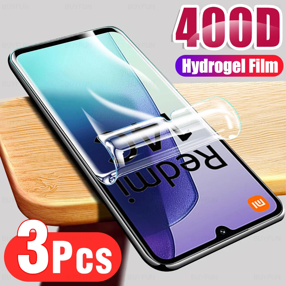 3Pcs Transparent Hydrogel Film For Xiaomi Redmi 14C 4G Redmi14C Soft Screen Protector Mi Readme Redmy 14 C C14 6.88'' Not Glass