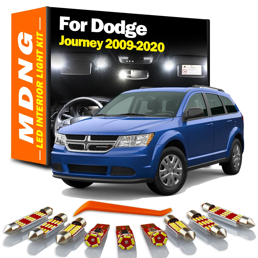 MDNG 14Pc Canbus For Dodge Journey 2009-2014 2015 2016 2017 2018 2019 2020 Car LED Interior Dome Map Light Bulb Kit Accessories