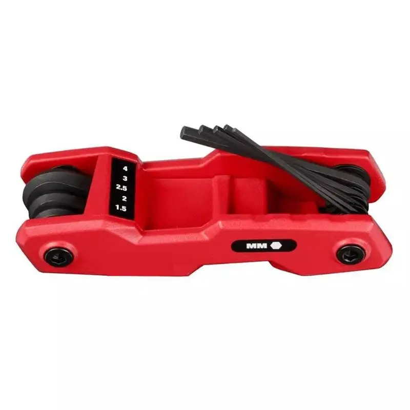 

A04G-High-Contrast 8-Key Metric Folding Hex Key Set 270° Power Tool Accessories 48-22-2182