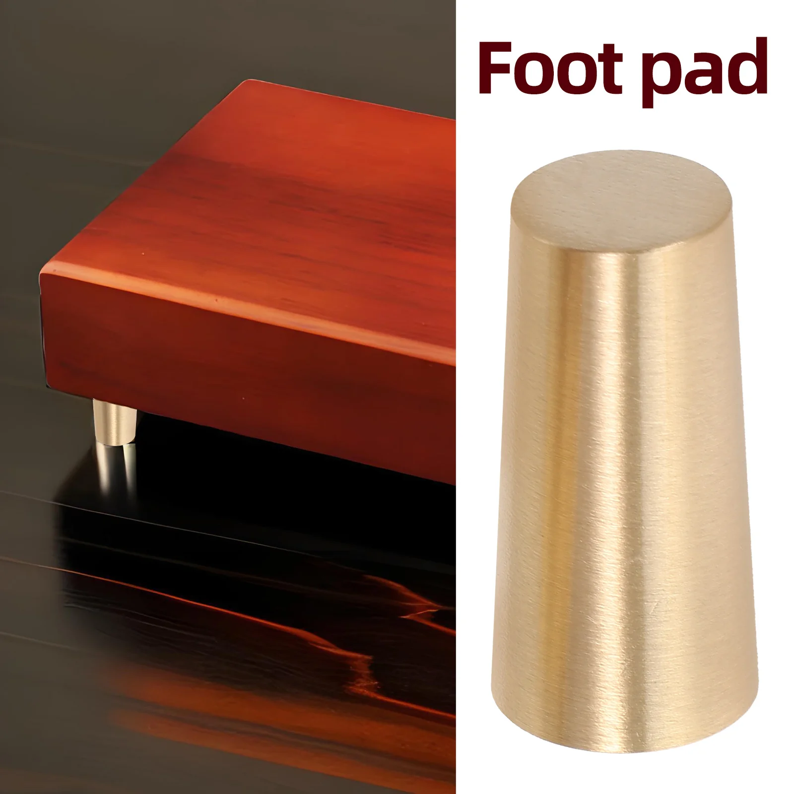 8pcs Feet For Wooden Tray Solid Brass Cutting Board Legs Conical Base For Jewelry Display Risers Brass Craft