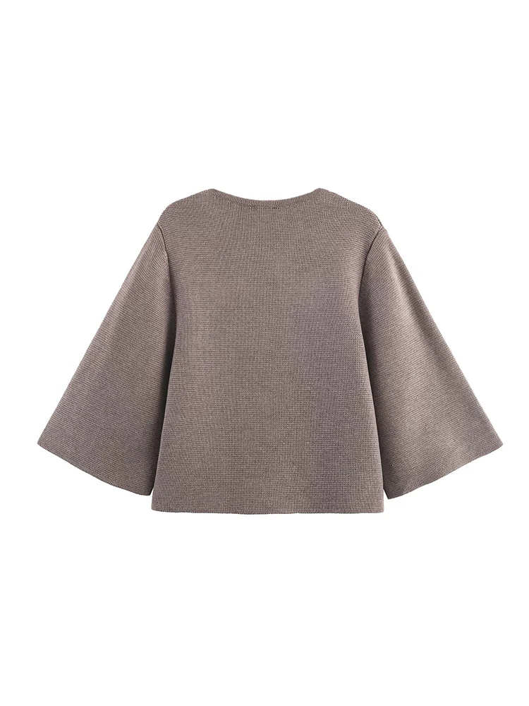 

Женский вязаный кардиган 2025 г. Женская мода с длинным рукавом и пуговицами для отдыха вязаный кардиган женский высокий уличный элегантный топ