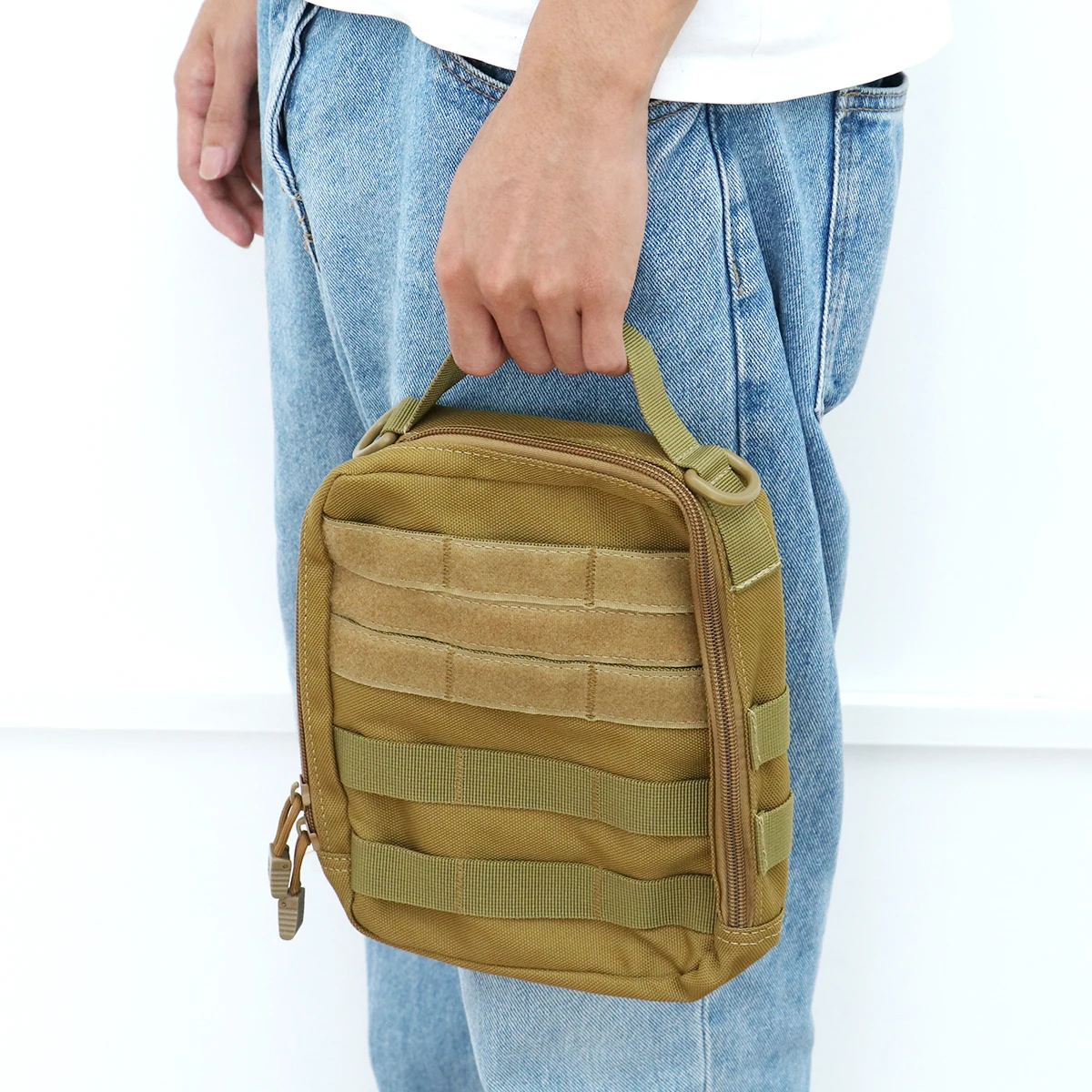 

Multifunctional Waist Pack High Capacity Outdoor Bag Camping Sling Durable Nylon Practical Long Life Military Shape Fits