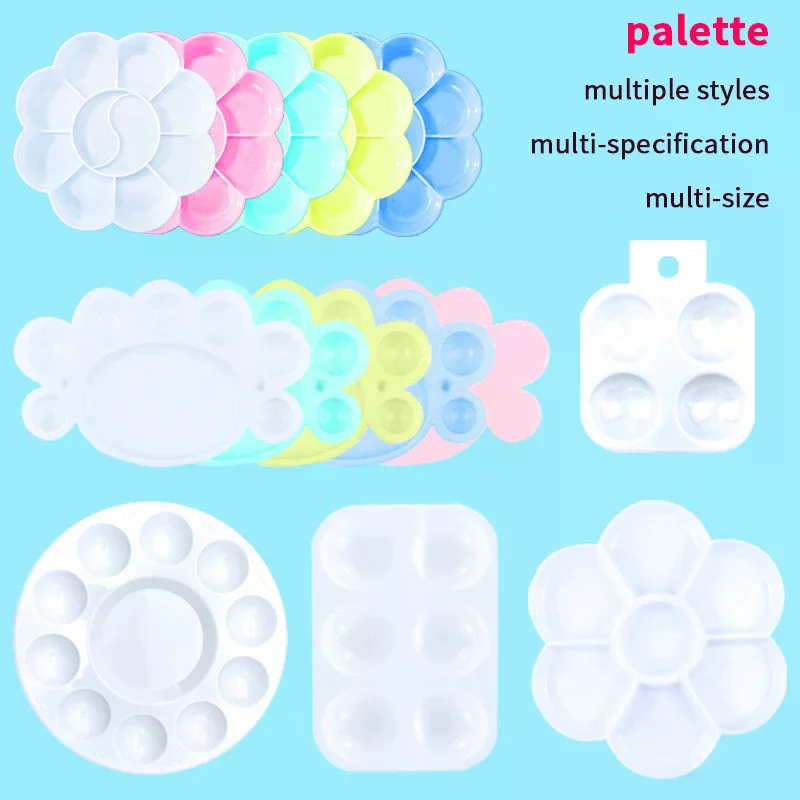 

1/2/10 шт. овальные палитры для краски с отверстием для большого пальца для студентов, для рукоделия, рисования или вечеринки по рисованию на день рождения