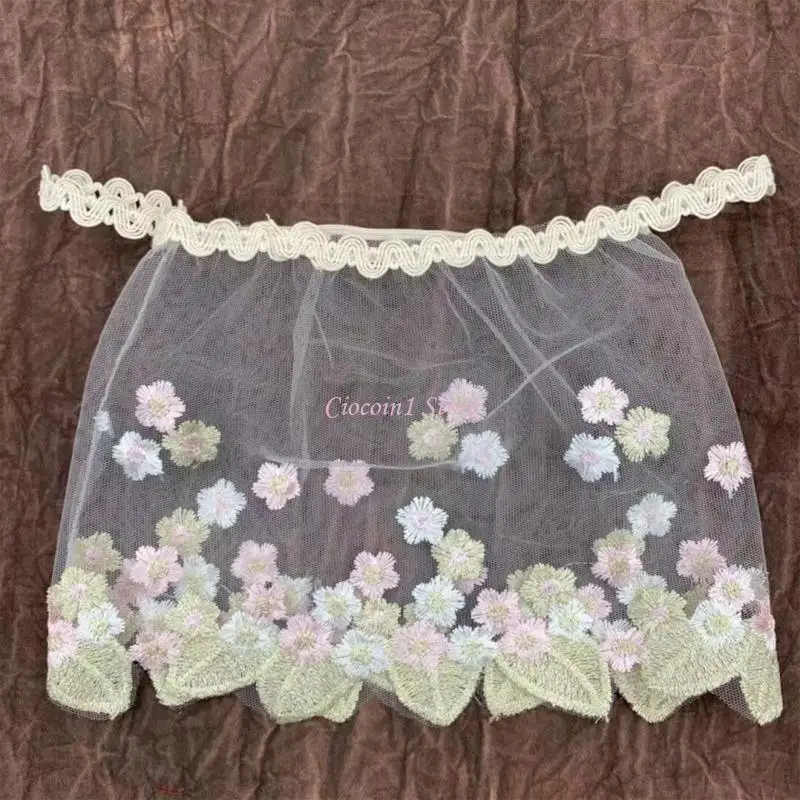 

Y1UB Newborn Photography Props Clothing Baby Lace Embroidery Perspective Skirt Dress