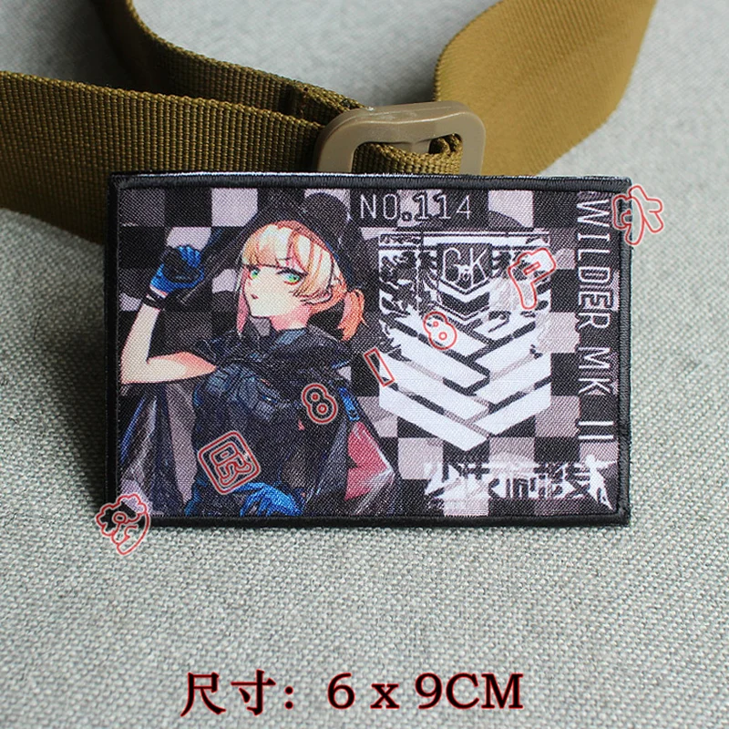 AK47 Girls Frontline Tactical Patches Print Arms Two Dimensional Game HK416 UMP45 Team Backpack Sticker Badges For Clothing