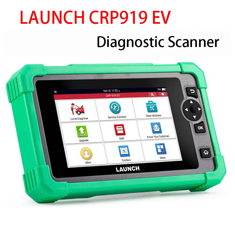 

LAUNCH CRP919 EV New Energy Electric Vehicle Scanner OBD2 Diagnostic Tool 43 Resets Full Systems Auto Scan