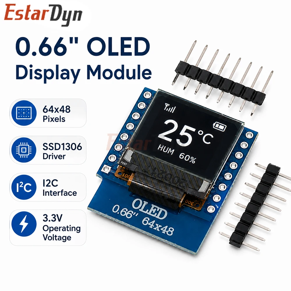 Smart Garden Esp32 - وحدة عرض OLED من Estardyn مقاس