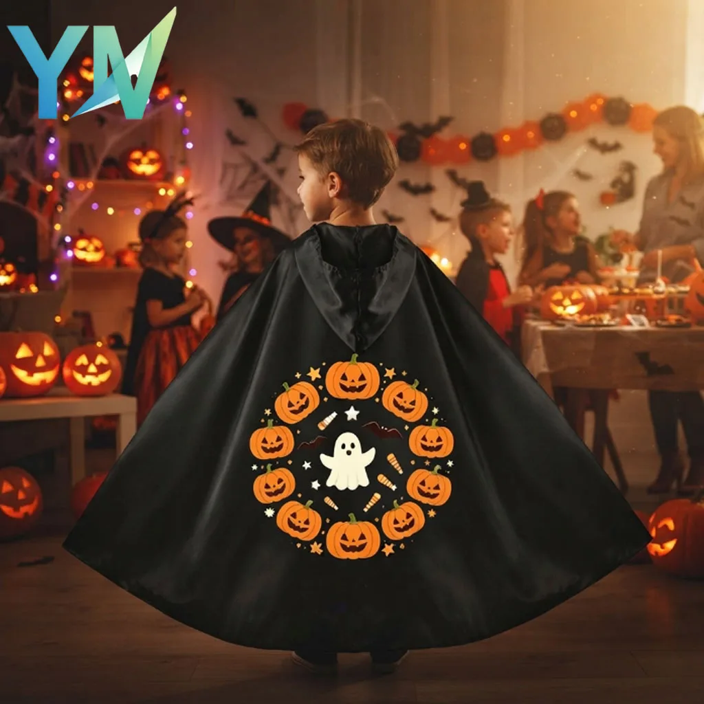 1-5PC 90cm Halloween Medieval Wizard Cloak Grim Reaper Hat Costume Cosplay Performance Party for School Home Outdoor Celebration