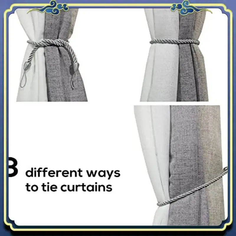 

Подхваты для штор, держатели для веревок, шнур для тонких или толстых оконных штор, упаковка из 4 металлических крючков с винтами, серебро